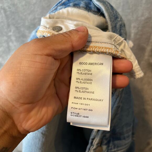 Good American Good Curve Skinny Crop Jeans Size 24 Plus Size Tummy Control New - Picture 9 of 9
